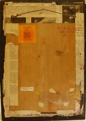 Back of Accumulazione di chiavi by Fernandez Arman