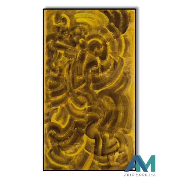 Untitled – Brown and yellow composition (VENDUTO-SOLD) by Mark Tobey for sale AM Arte Moderna