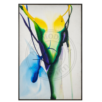 Phenomena Shield and Green by Paul Jenkins for sale AM Arte Moderna